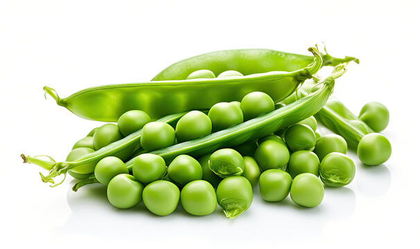 green peas isolated on white
