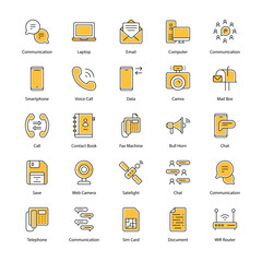 Communication related icon set