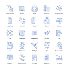 Communication related icon set