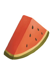 Illustration Watermelon cartoon fresh fruit I Arbuz 