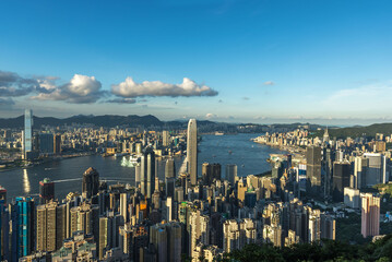 Hong Kong Modern financial center building city scenery