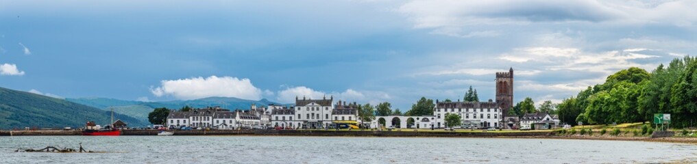 Panorama of Inveraray, Loch Fyne, Argyll, Scotland, UK
