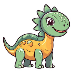 Cute Saurolophus Dinosaur Illustration