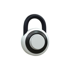 Lock icon with key simple 3d Rendering minimal concept 3d icon