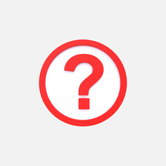 Question Mark Icon Sign and Symbol for Design Presentation Website or Ui Elements 3d ui icon

