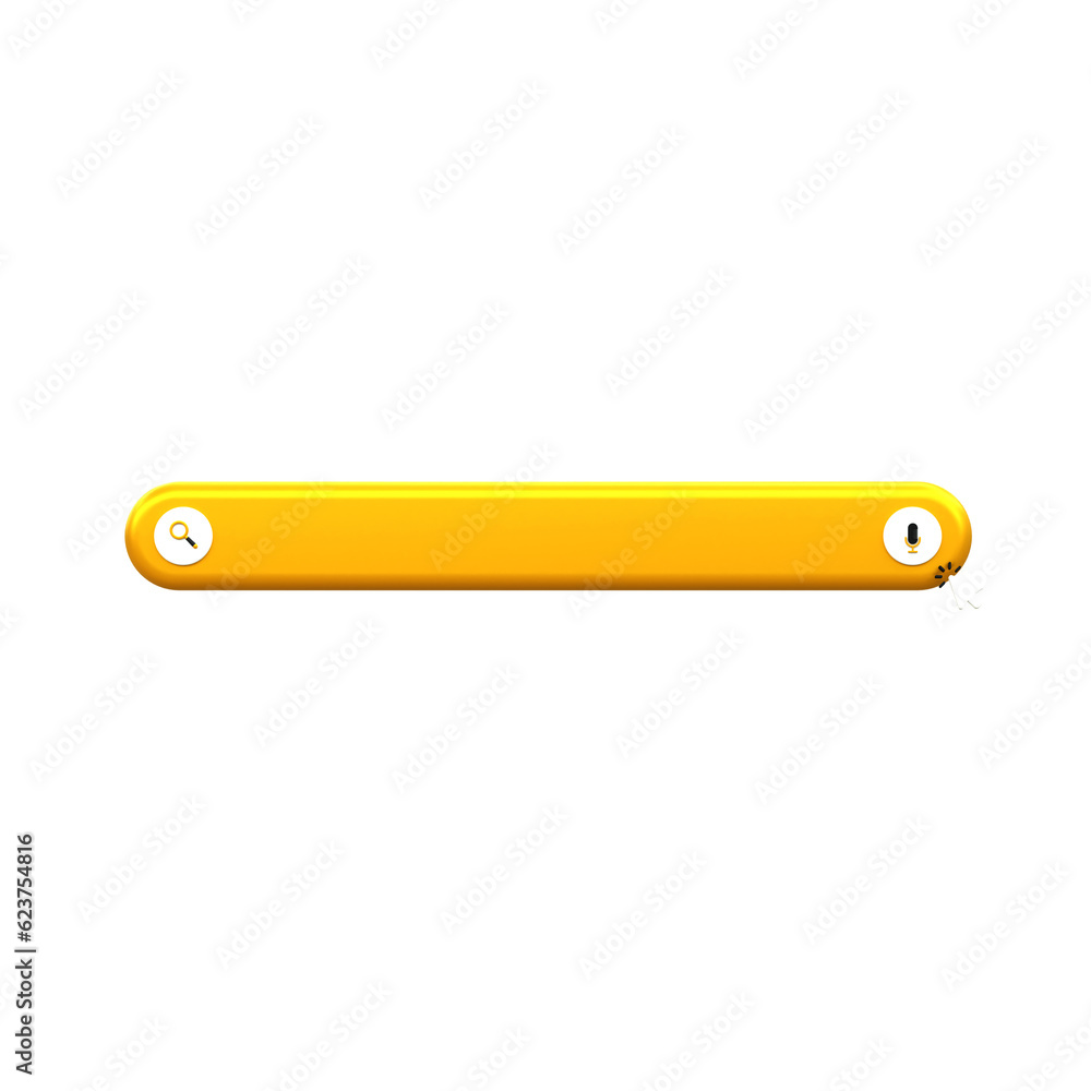 Aufkleber minimal realistic blank 3d search bar on pink background web search concept 3d rendering