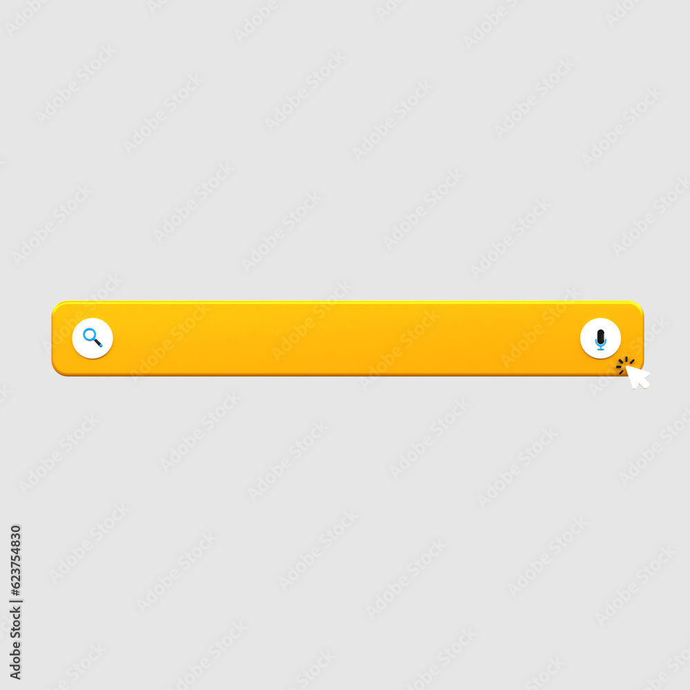 Aufkleber minimal realistic blank 3d search bar on pink background web search concept 3d rendering