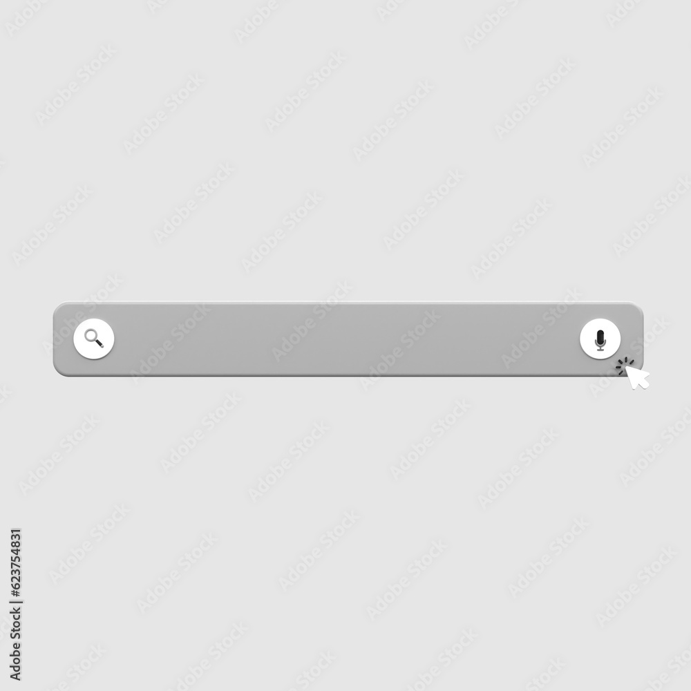 Aufkleber minimal realistic blank 3d search bar on pink background web search concept 3d rendering