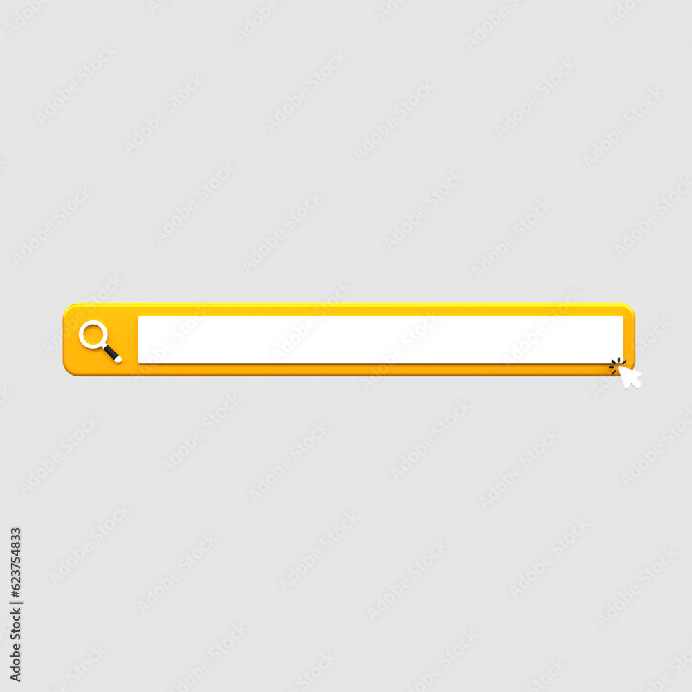 Aufkleber minimal realistic blank 3d search bar on pink background web search concept 3d rendering