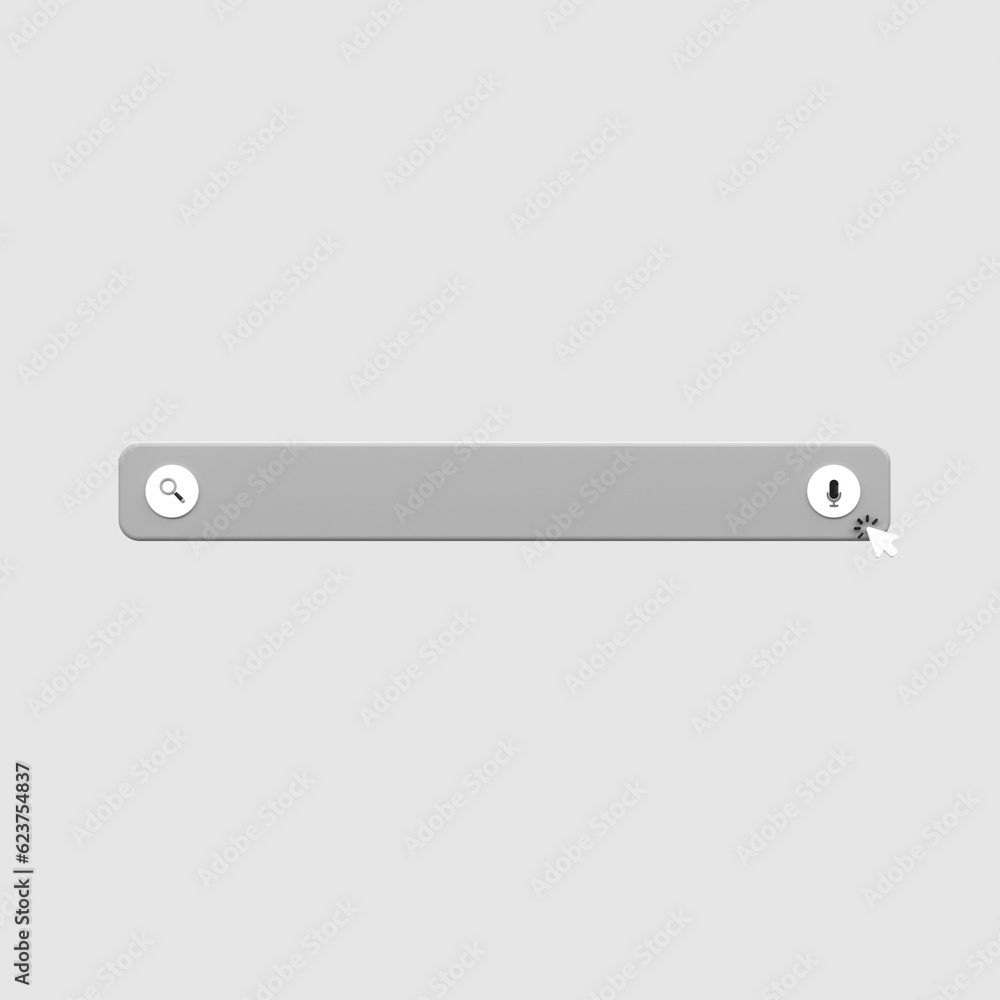 Aufkleber minimal realistic blank 3d search bar on pink background web search concept 3d rendering
