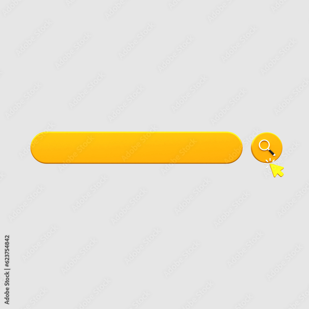 Aufkleber minimal realistic blank 3d search bar on pink background web search concept 3d rendering