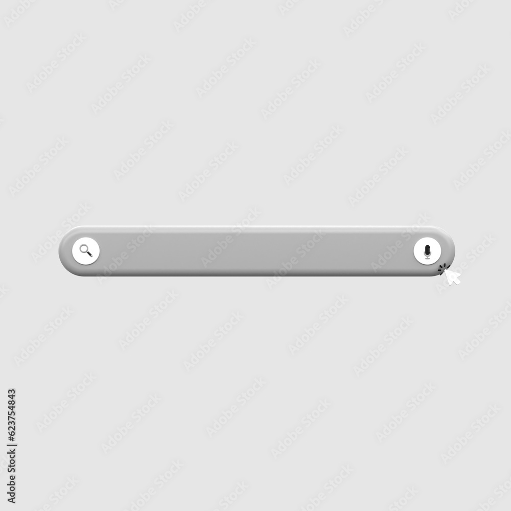 Aufkleber minimal realistic blank 3d search bar on pink background web search concept 3d rendering