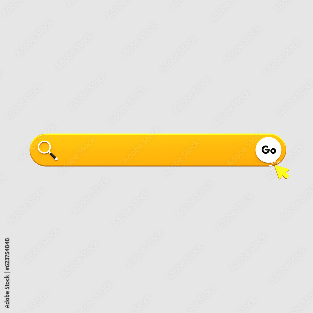 Aufkleber minimal realistic blank 3d search bar on pink background web search concept 3d rendering