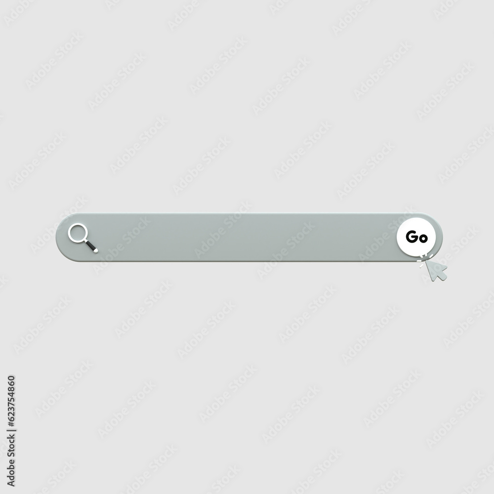 Aufkleber minimal realistic blank 3d search bar on pink background web search concept 3d rendering
