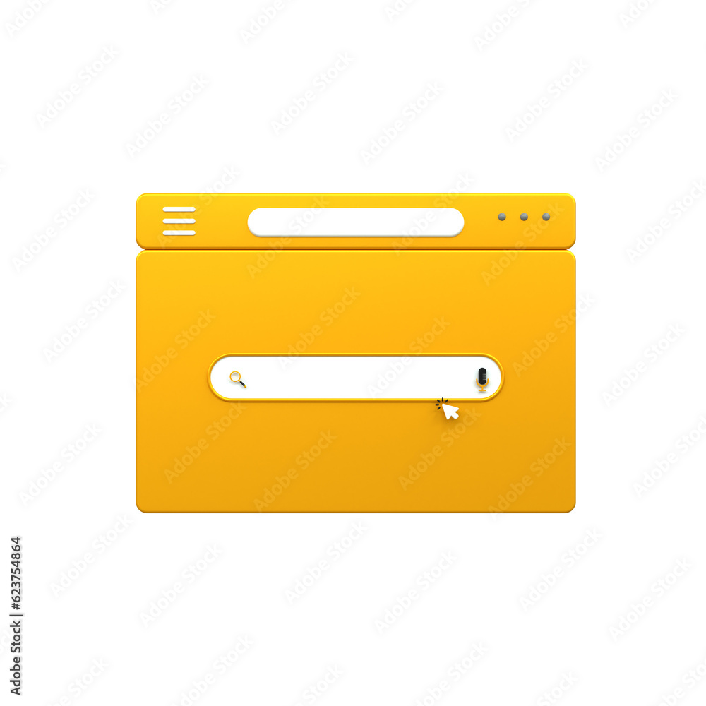 Aufkleber minimal realistic blank 3d search bar on pink background web search concept 3d rendering