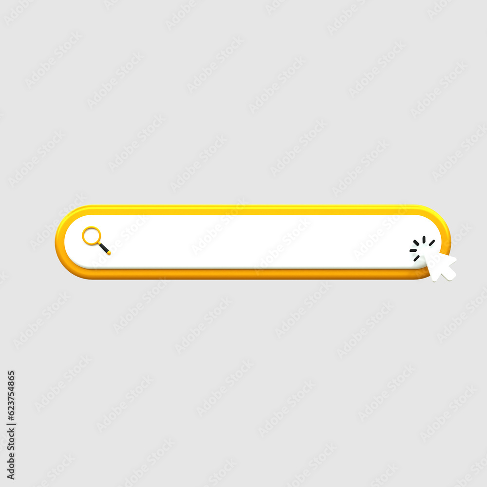 Aufkleber minimal realistic blank 3d search bar on pink background web search concept 3d rendering
