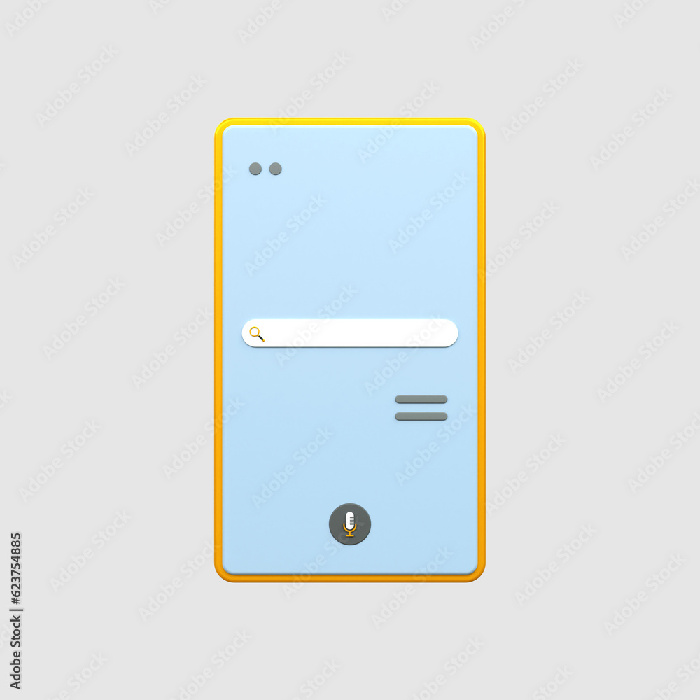 Aufkleber minimal realistic blank 3d search bar on pink background web search concept 3d rendering