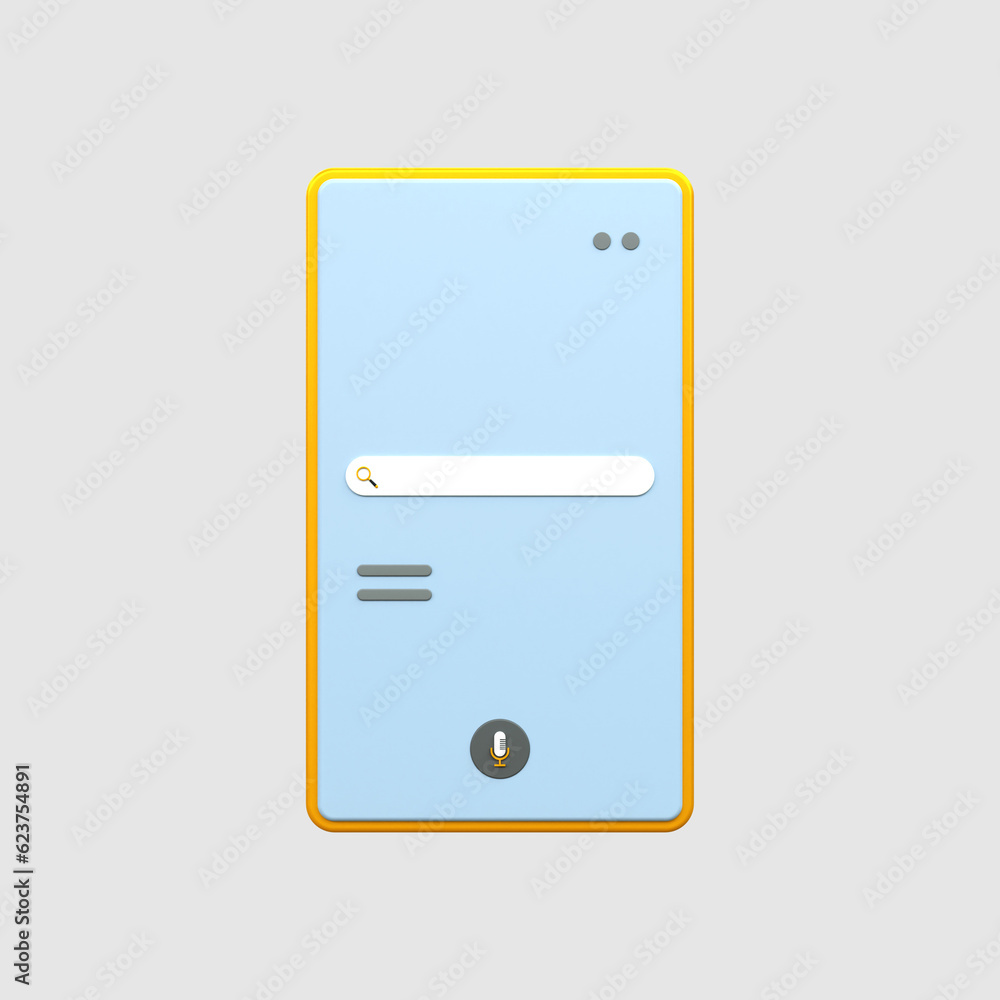Aufkleber minimal realistic blank 3d search bar on pink background web search concept 3d rendering