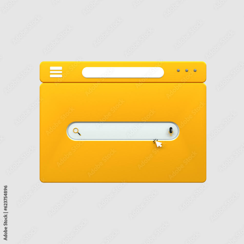 Aufkleber minimal realistic blank 3d search bar on pink background web search concept 3d rendering