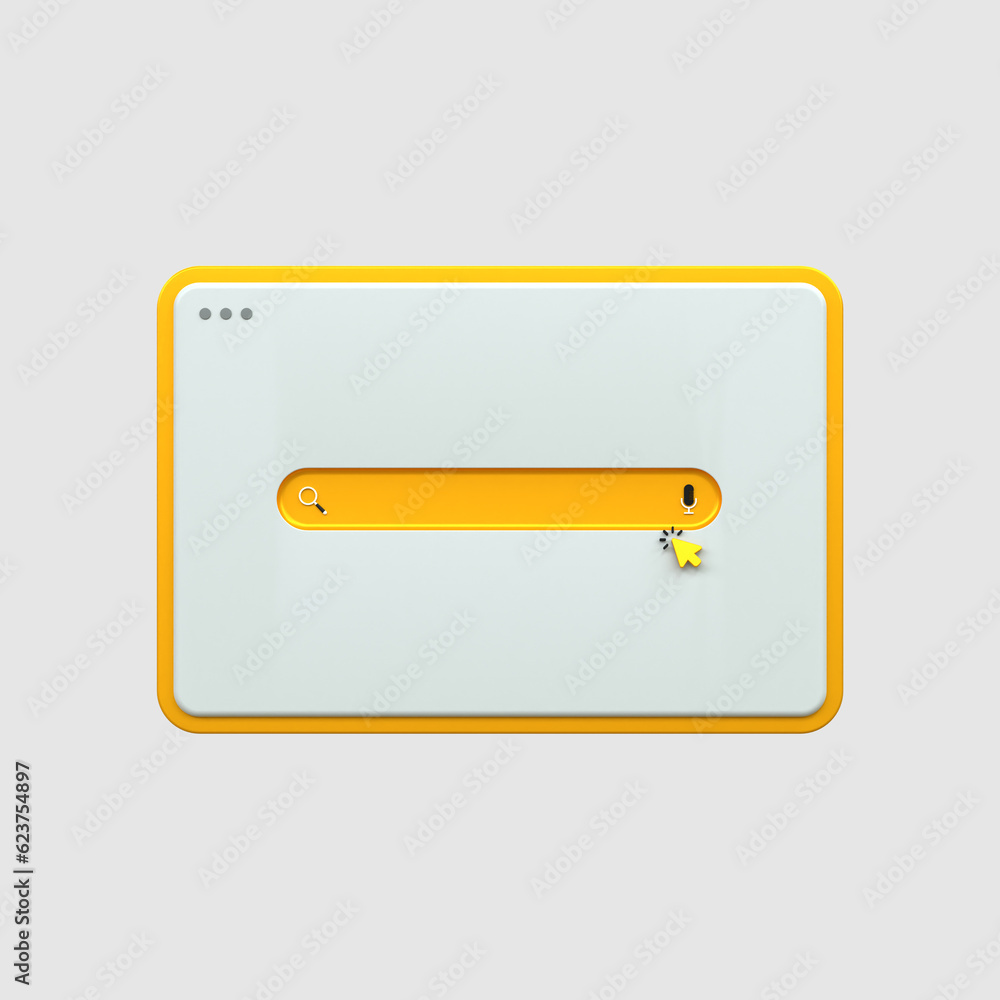 Aufkleber minimal realistic blank 3d search bar on pink background web search concept 3d rendering