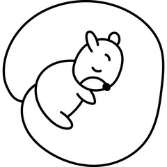 Squirrel Cute Character Coloring page
