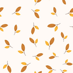 Minimalist Leaf Pattern Seamless