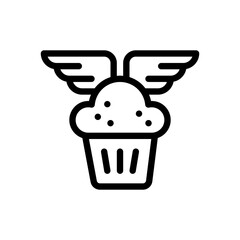 cupcake line icon