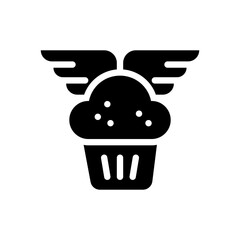 cupcake glyph icon