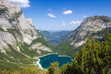 Gosau Lake in the Austrian Alps of the Dachstein region (Styria in Austria)