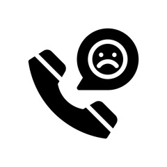 phone survey glyph icon