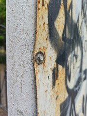 old rusty metal door