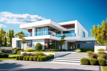 Premium Modern house exterior for real estate business 