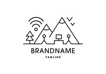 Customizable Logo Office Camping Travel Digital Nomad Remote Work