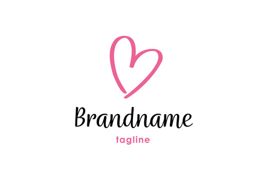 Customizable Logo Heart Love Handdrawn