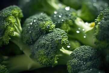 Macro photo of broccoli cabbage