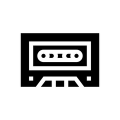 cassette glyph icon