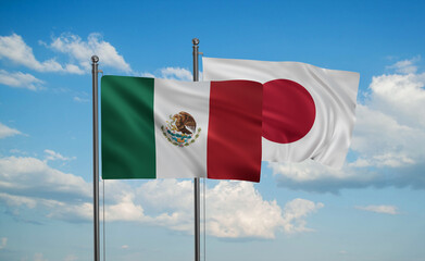 Japan and Mexico flag