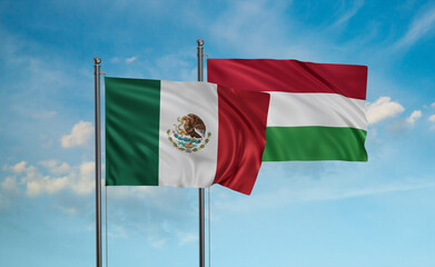 Hungary and Mexico flag