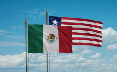 Liberia and Mexico flag