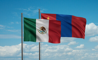 Mongolia and Mexico flag