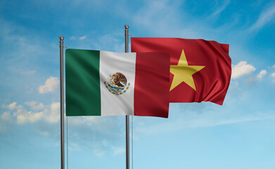 Vietnam and Mexico flag