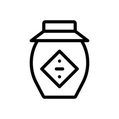 rice wine line icon