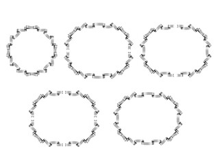 リボン縞F05-5蝶