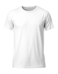 Fototapeta na wymiar White Tshirt For Mockup Isolated on Transparent Background - Generative AI 