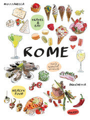 Healthy food set. Vegetables, fruits, mushrooms and fish collection. Natural organic nutrition. Fresh vitamin grocery products. Vector illustration isolated on white background