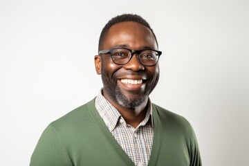 Portrait of a happy african american man with eyeglasses