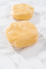 Panda shaped shortbread cookies with chocolate icing