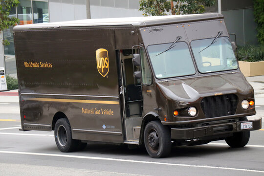 Los Angeles, California: UPS United Parcel Service Delivery Truck