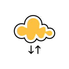 Cloud Computing icon vector stock illustration.