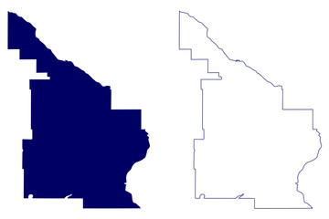 Division No. 12 (Canada, Saskatchewan Province, North America) map vector illustration, scribble sketch map